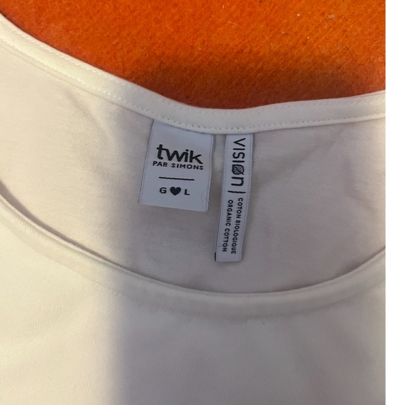 White eco-friendly organic cotton open back long sleeve bodysuit NWT - Picture 7 of 11